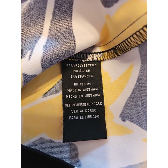 Ronni Nicole Sheath Dress Size 8 Green Black White Abstract Floral Print - Picture 6 of 8